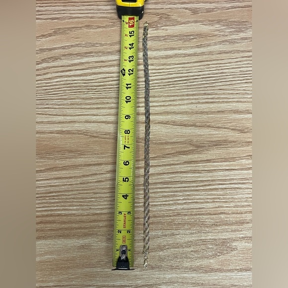 Tritone Silver Serpentine Weave Braided 16” Necklace, Italy Stamped #3783 - Picture 2 of 4